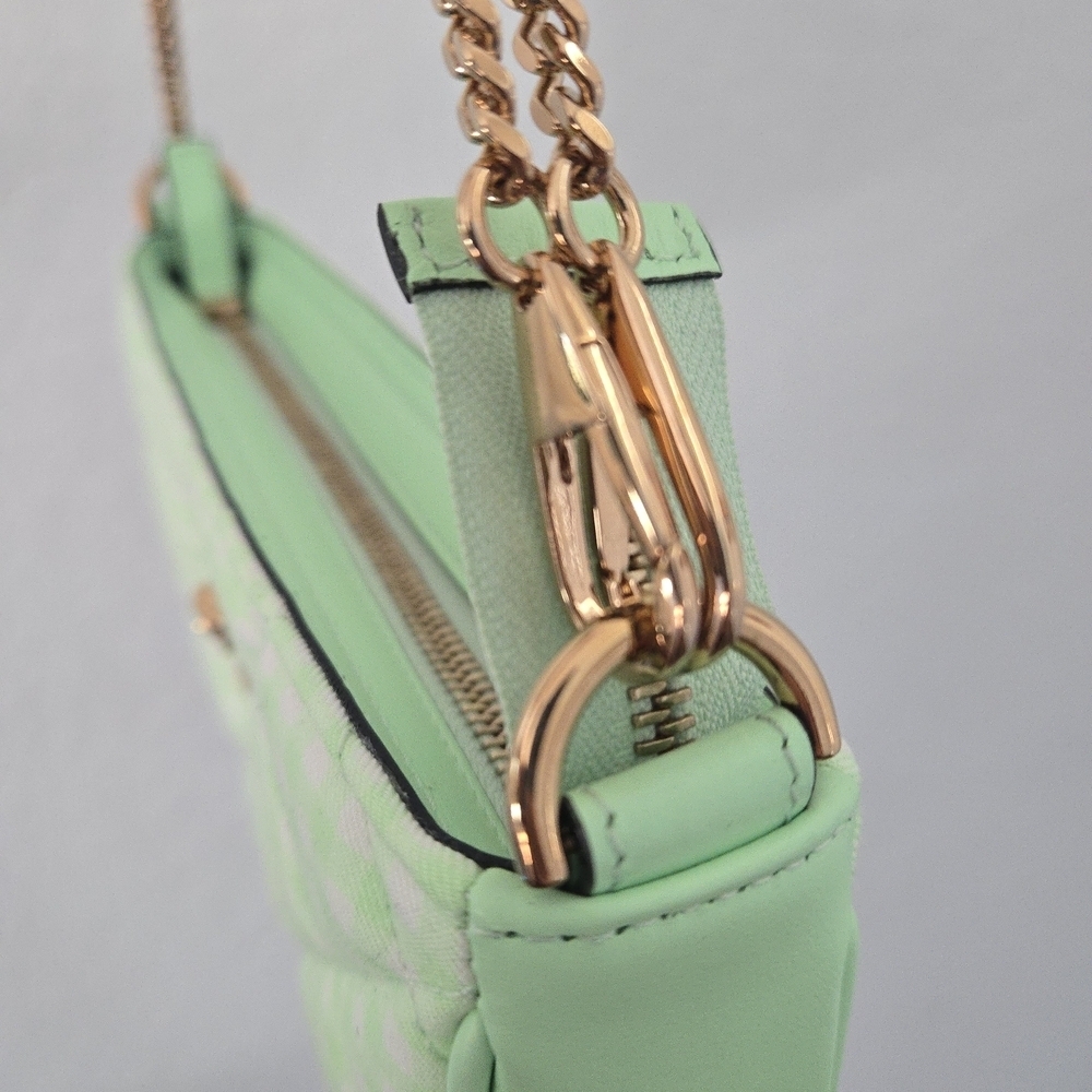 Versace Green Checkered quilted Crossbody Bag NWOT - Picture 12 of 12